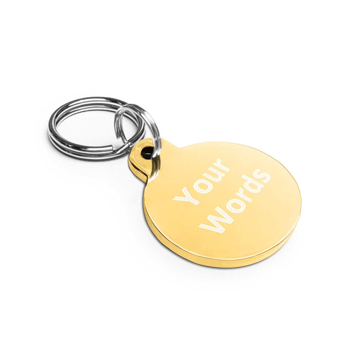 Engraved pet ID tag