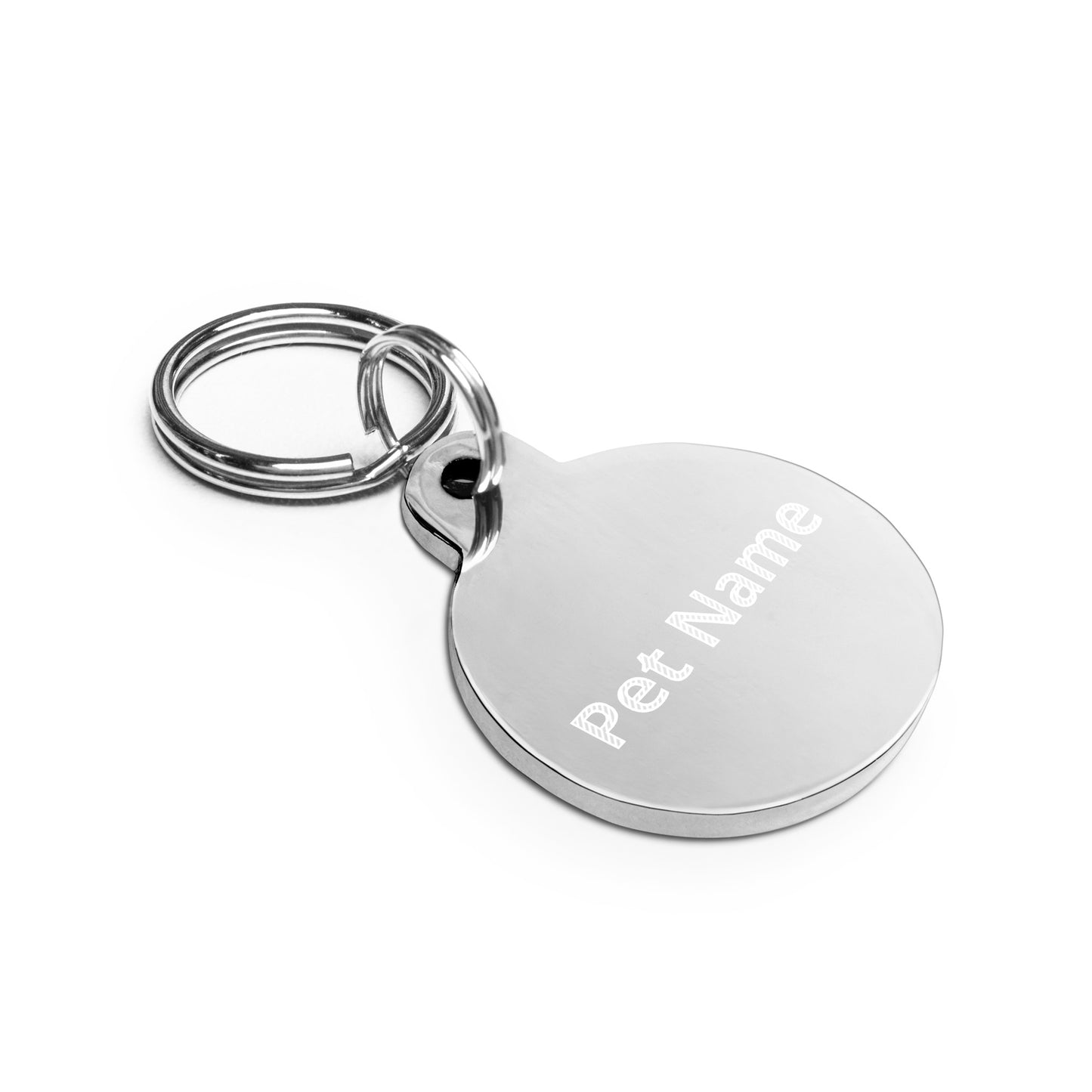 Engraved pet ID tag