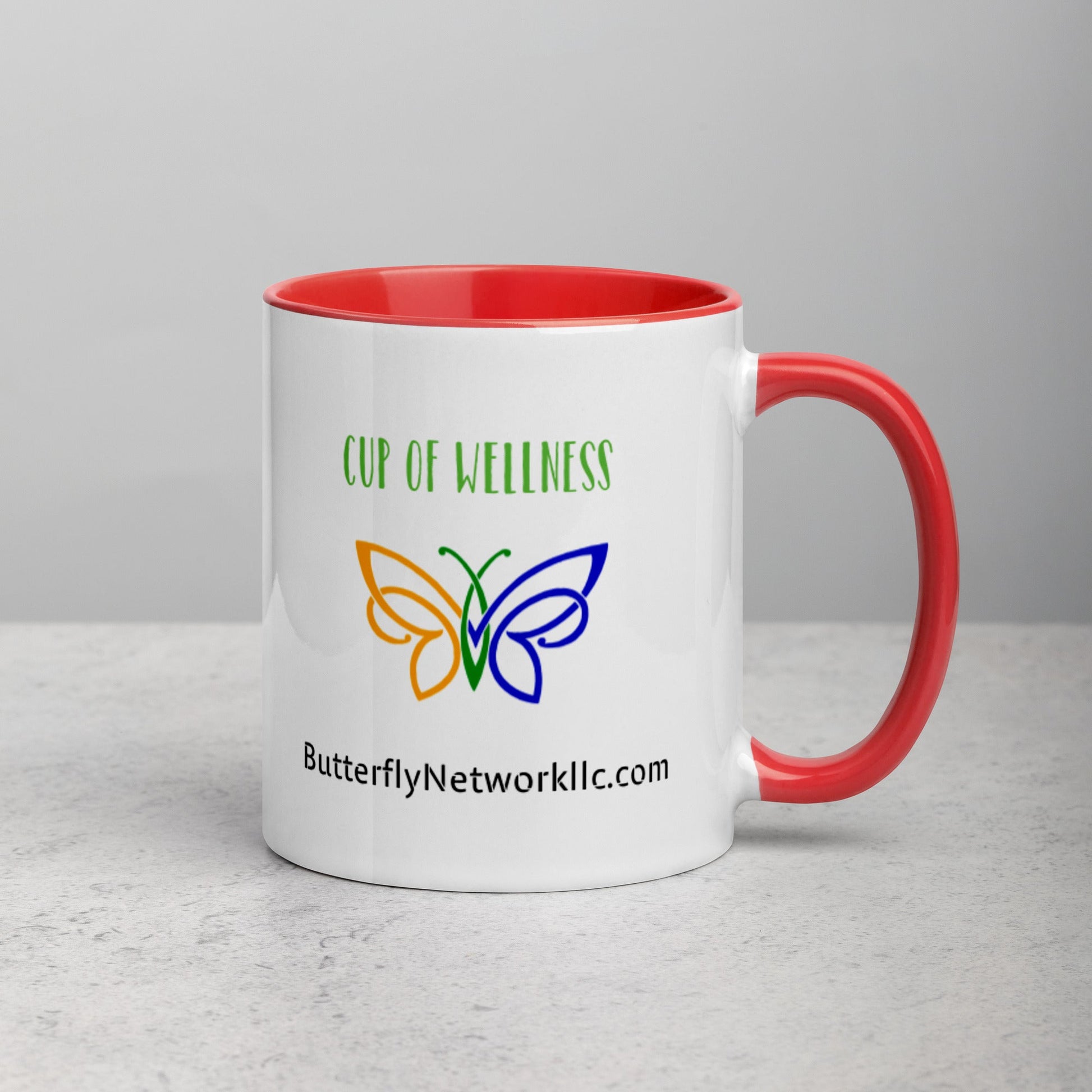 wellness affirmations red front cup